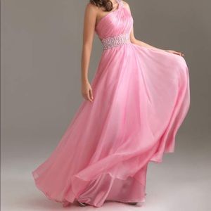 New Pink Backless formal dress